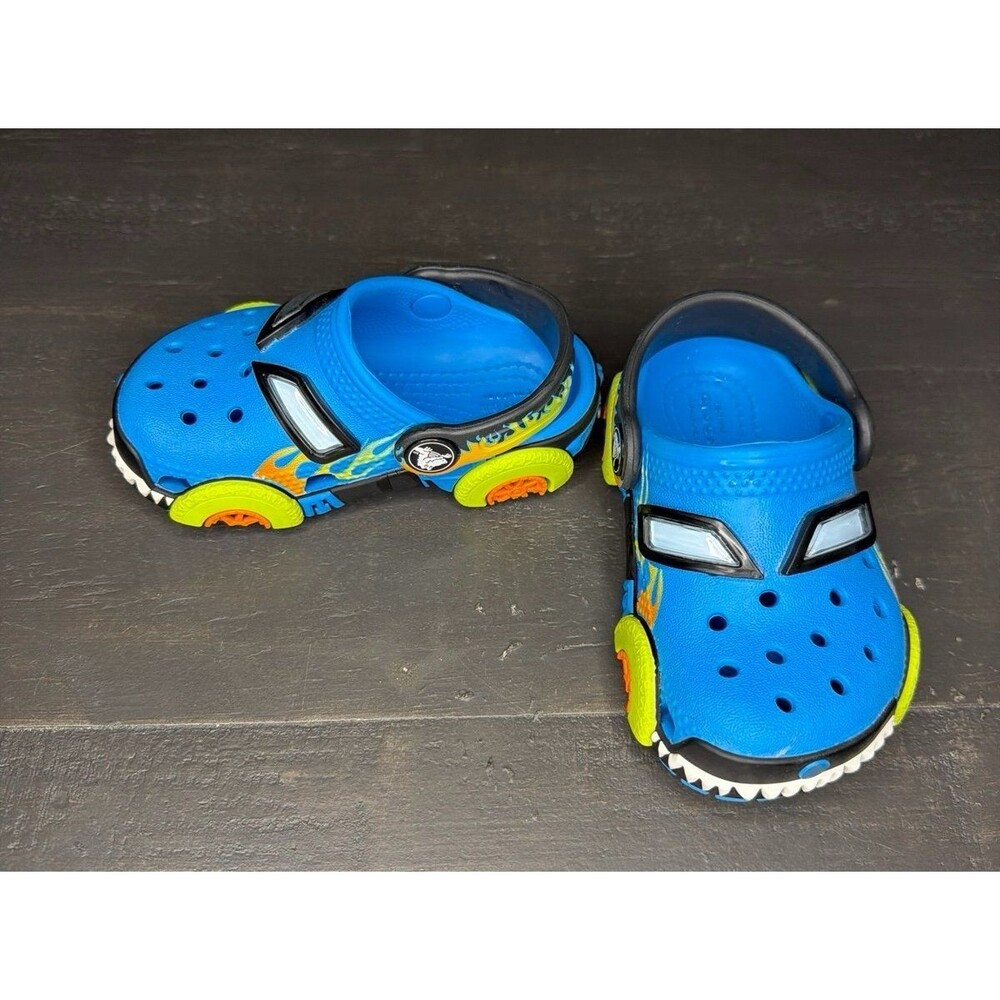 Kids Monster Truck Blue Crocs Clogs